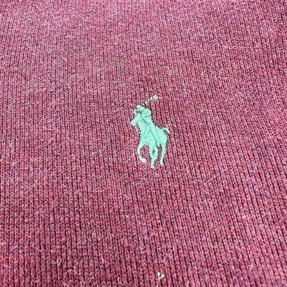 Polo Ralph Lauren Men's Size XL  1/4-Zip Pullover Sweater Purple Mock - Picture 2 of 4